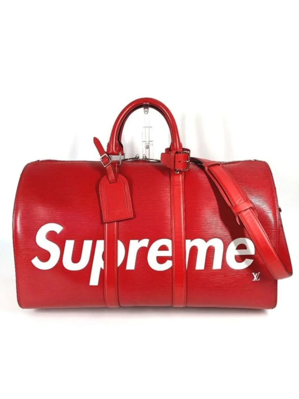 Louis Vuitton Boston Bag Keepall Bandouliere 45 Epi Leather Red